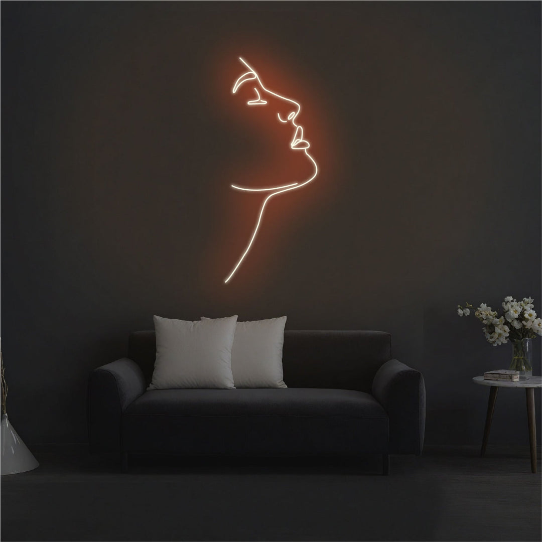 Linear Abstract Face Neon Sign - GEEKNEON