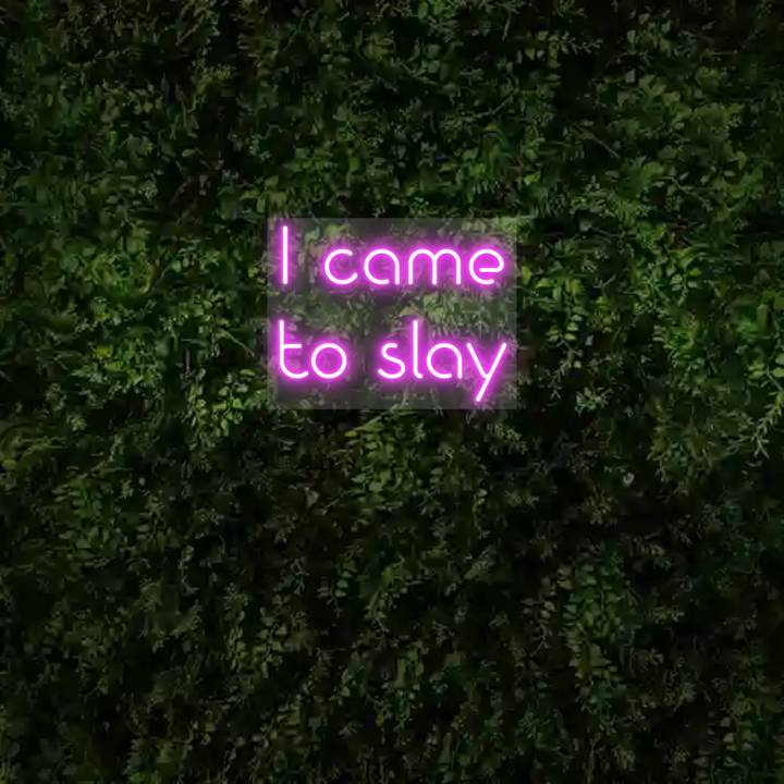 Custom Neon: I came
to slay