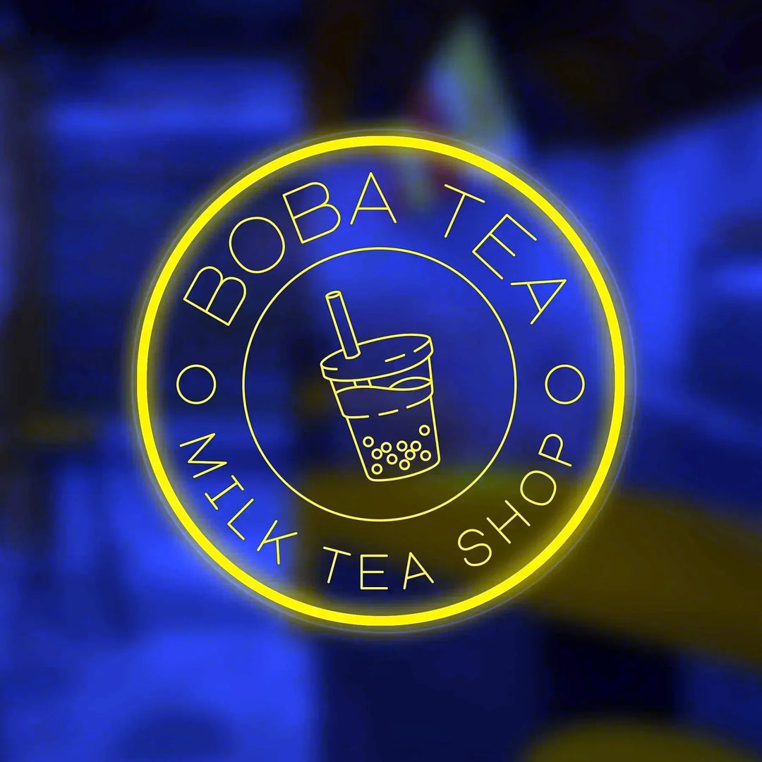 Boba Tea Milk Tea Shop Neon Sign - GEEKNEON