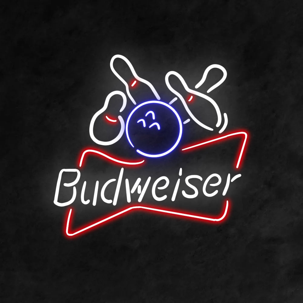 Budweiser Bowling Pin Neon Sign - GEEKNEON