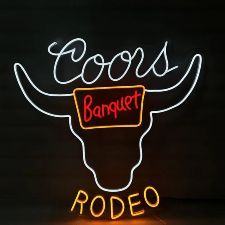 Coors Banquet Rodeo Enseigne Néon