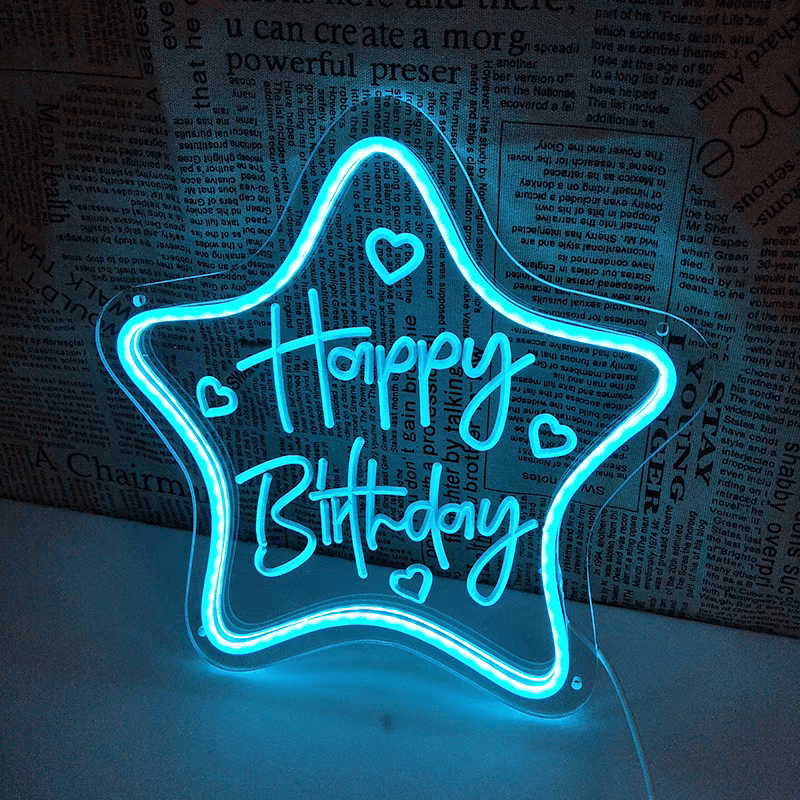 Happy Birthday Neon Sign