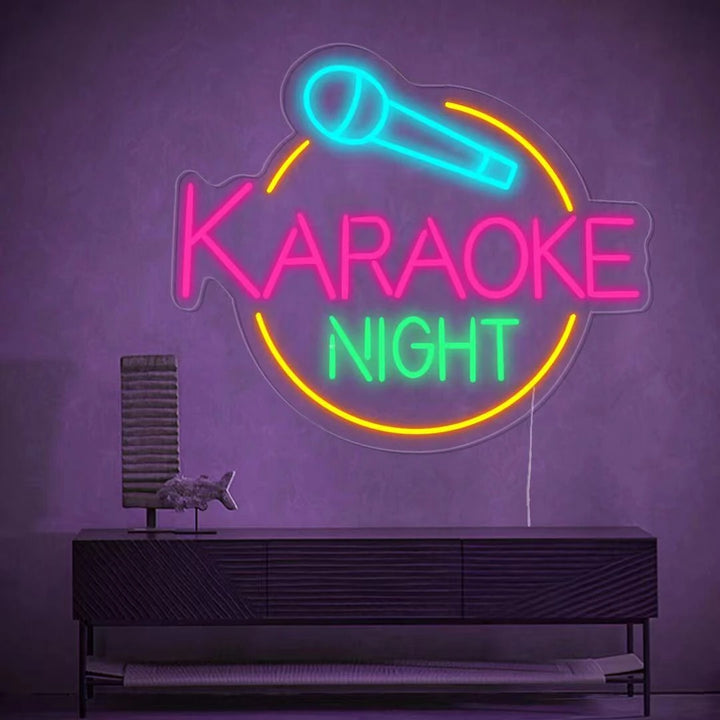 Karaoke Night Neon Wall Decor