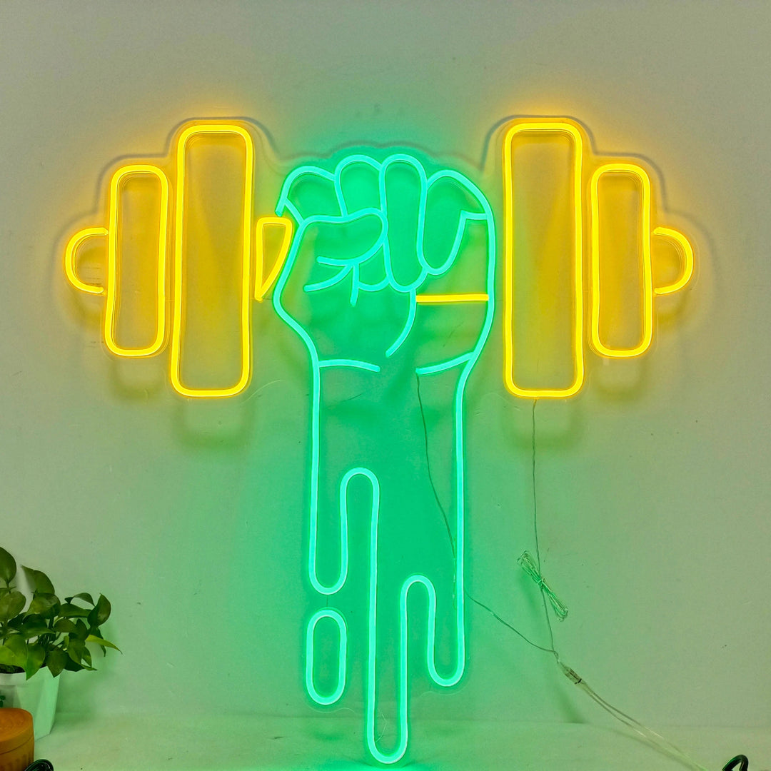 Lift Barbell Neon Sign - GEEKNEON