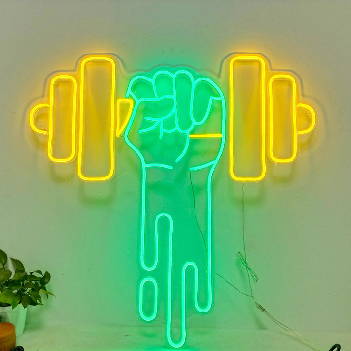 Lift Barbell Neon Sign - GEEKNEON