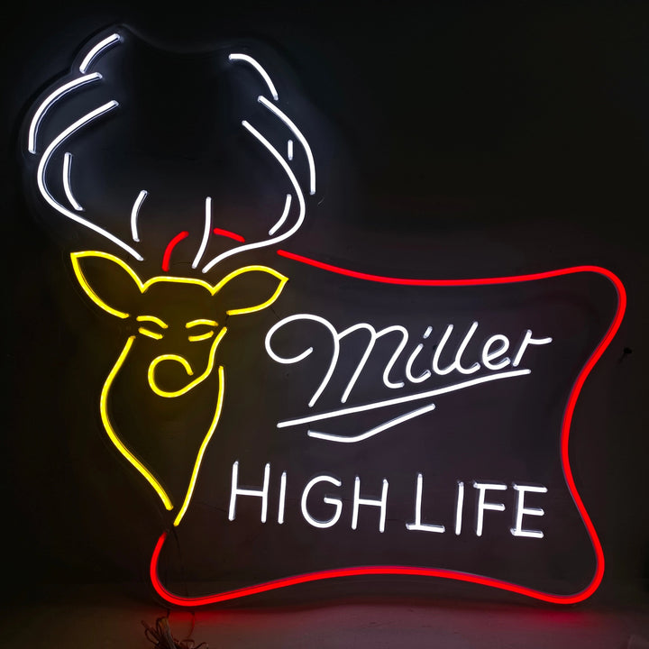 Miller High Life Buck Neon Sign - GEEKNEON