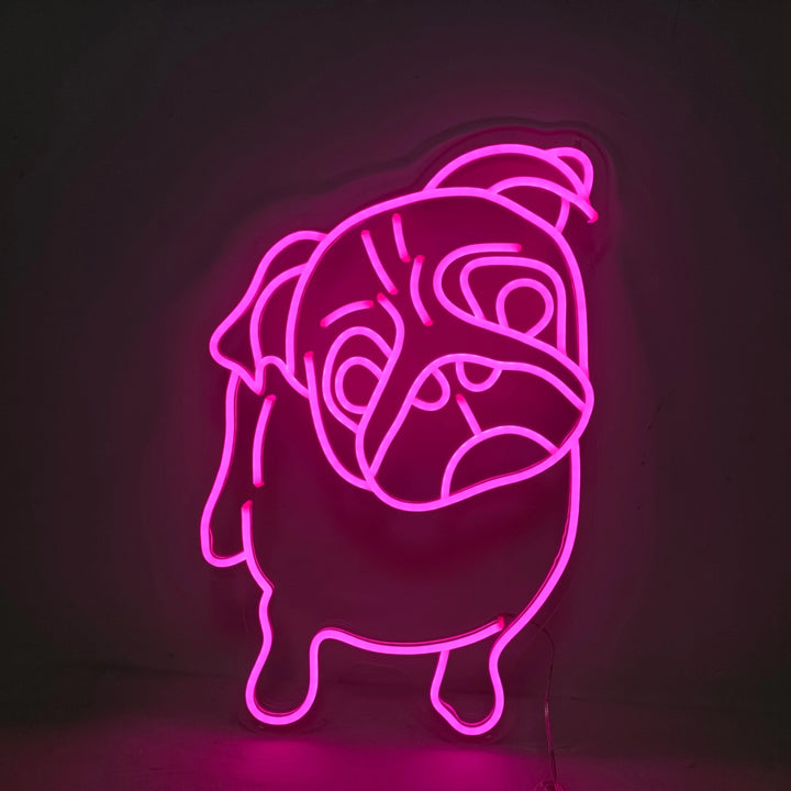 Pink Pug Dog Neon Sign - GEEKNEON