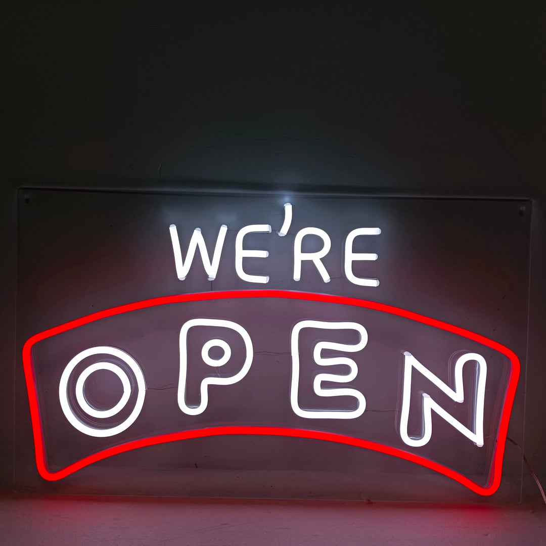 We're Open Neon Sign - GEEKNEON