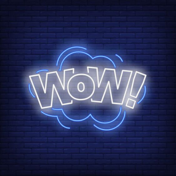 WOW Neon Sign - GEEKNEON