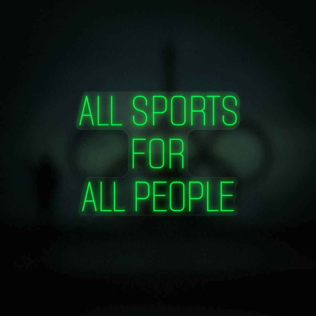 All Sports for All People Neon Sign - GEEKNEON