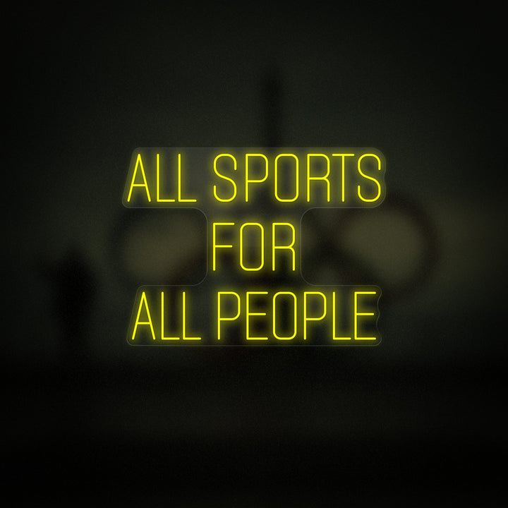 All Sports for All People Neon Sign - GEEKNEON