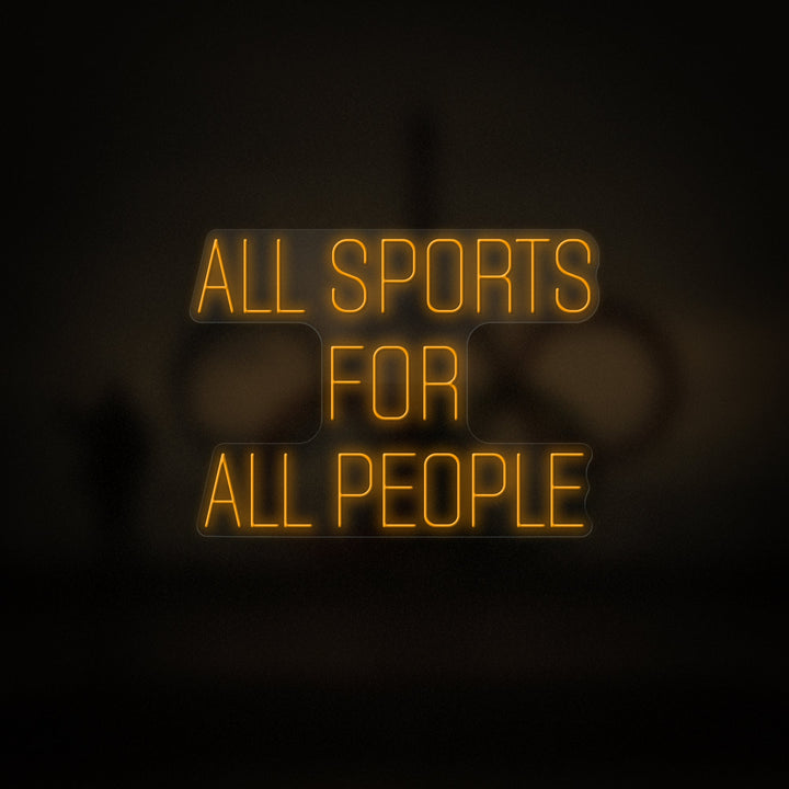 All Sports for All People Neon Sign - GEEKNEON