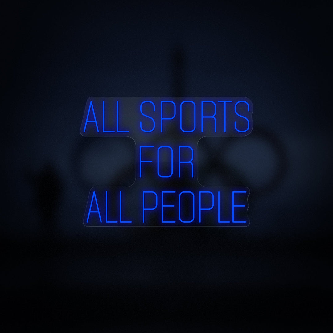 All Sports for All People Neon Sign - GEEKNEON