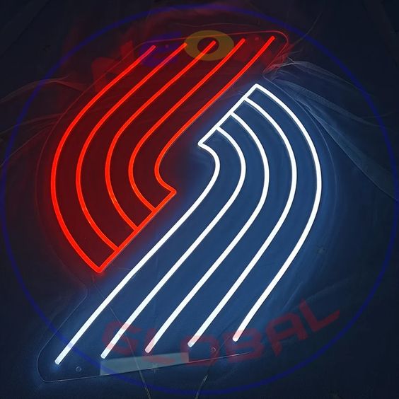 Blazers Champions NBA Team Logo Neon Sign - GEEKNEON