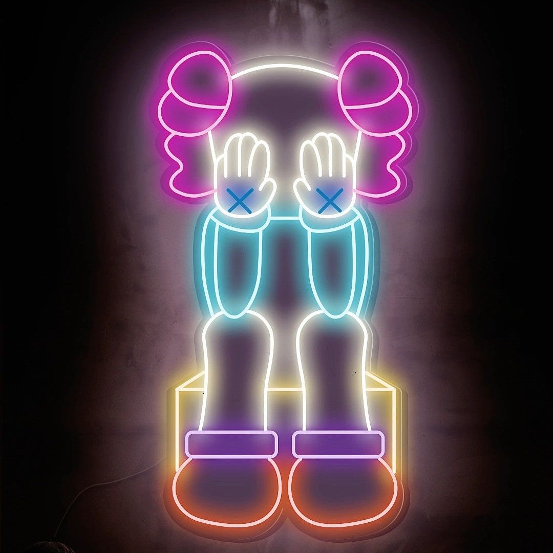 Colorful Kaws Neon Sign - GEEKNEON