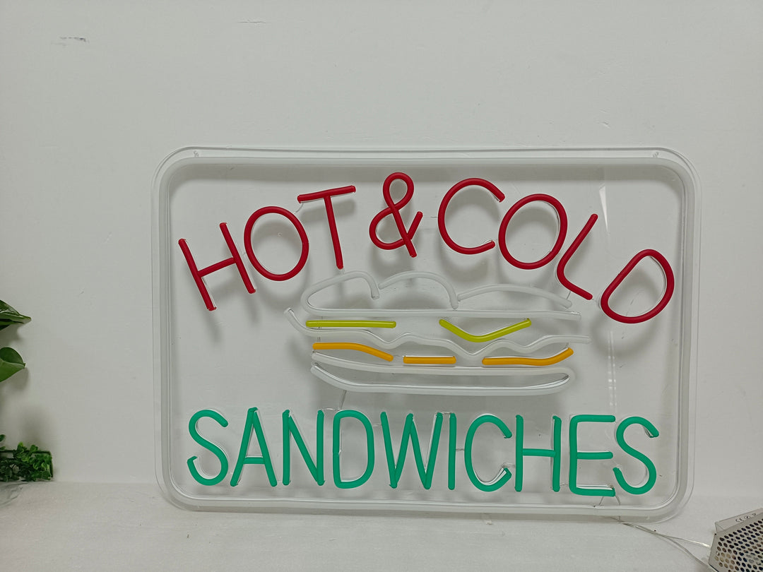 Hot & Cold Sandwiches Neon Sign - GEEKNEON