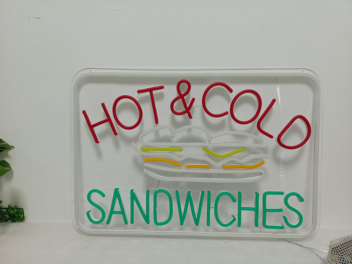 Hot & Cold Sandwiches Neon Sign - GEEKNEON