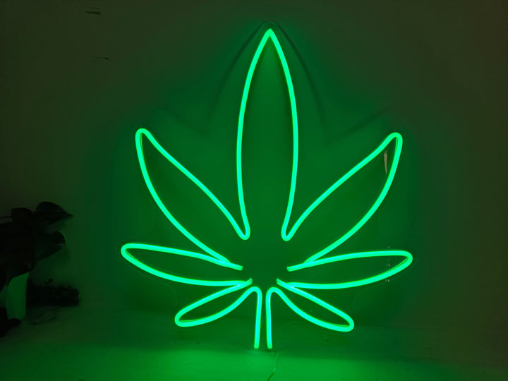 Dispensary Marijuana Leaf Neon Sign - GEEKNEON