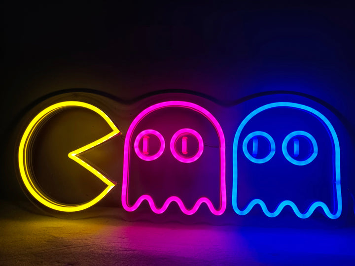 Chasing Ghosts Neon Sign, Game Room Decor - GEEKNEON