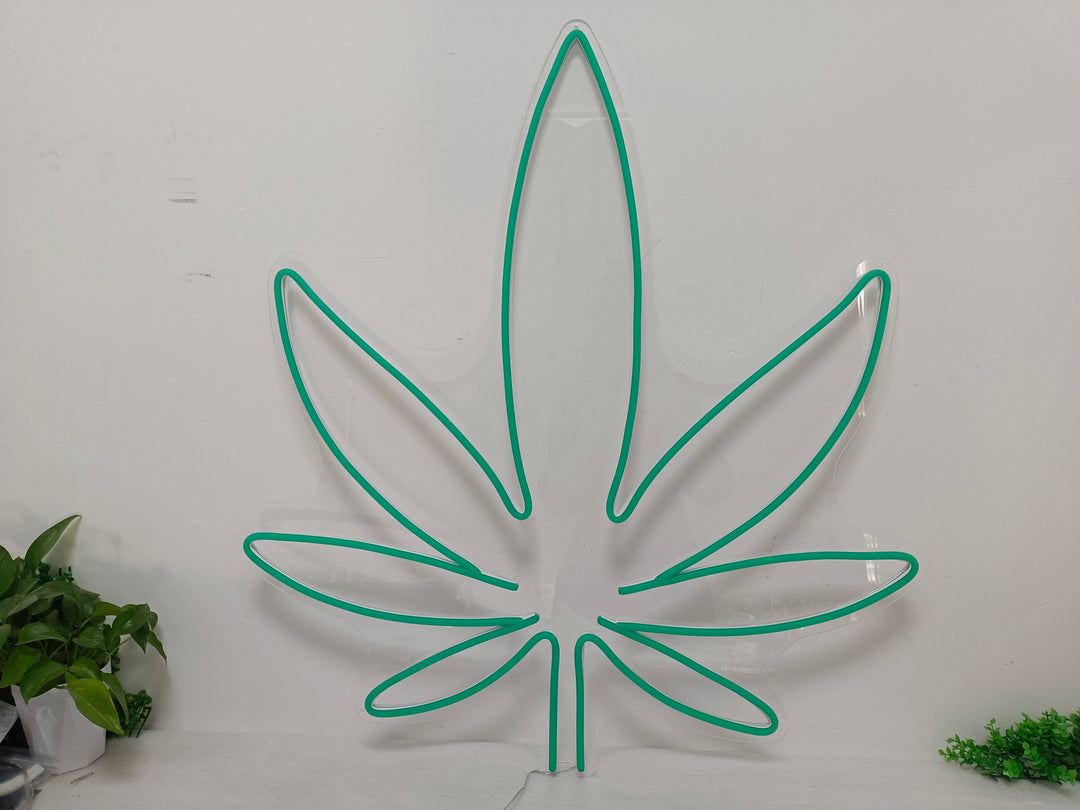 Dispensary Marijuana Leaf Neon Sign - GEEKNEON