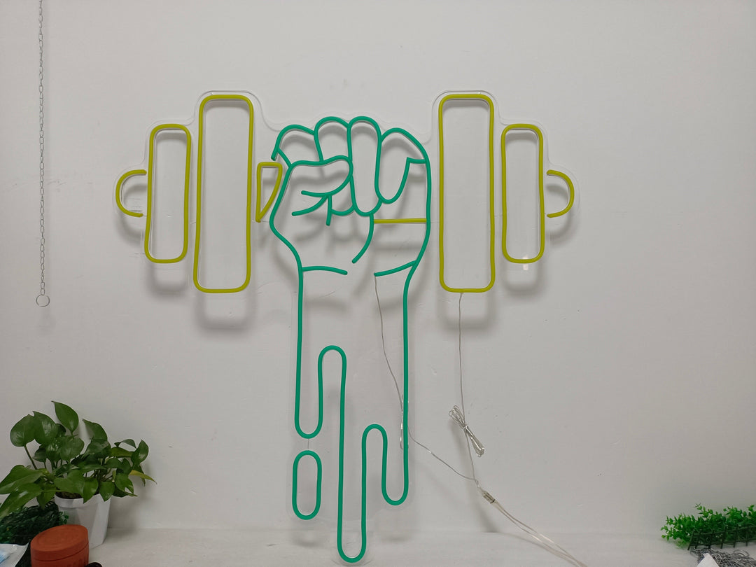 Lift Barbell Neon Sign - GEEKNEON