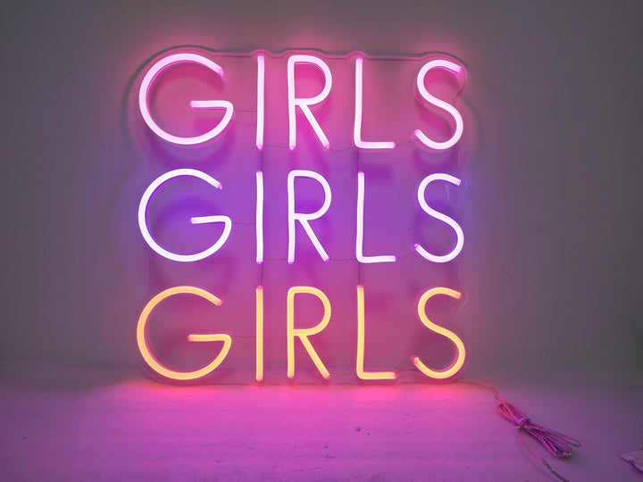 Girls Girls Girls Neon Sign - GEEKNEON