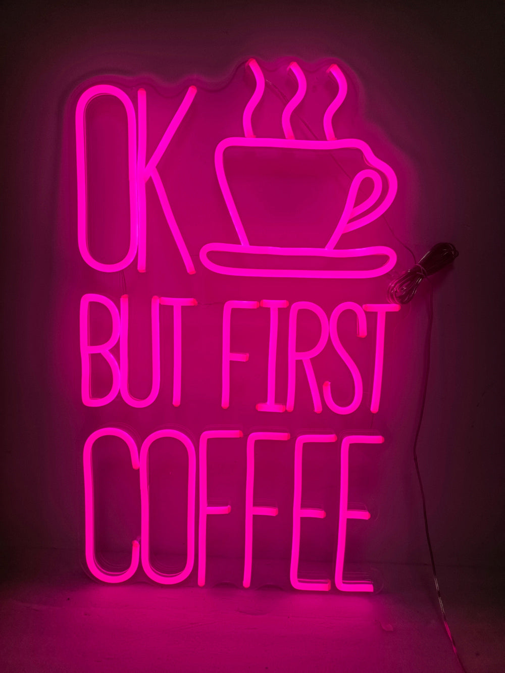 OK BUT FIRST COFFEE Neon Sign - GEEKNEON