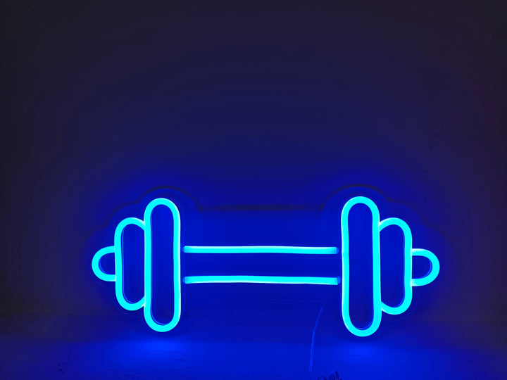 Dumbbell Barbell Gym Neon Sign - GEEKNEON