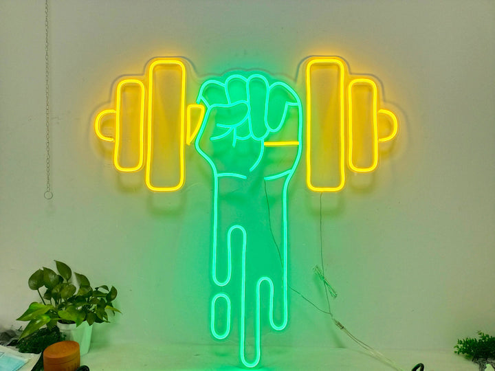 Lift Barbell Neon Sign - GEEKNEON