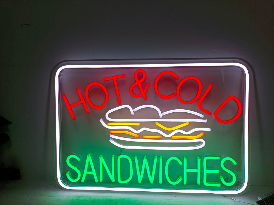 Hot & Cold Sandwiches Neon Sign - GEEKNEON