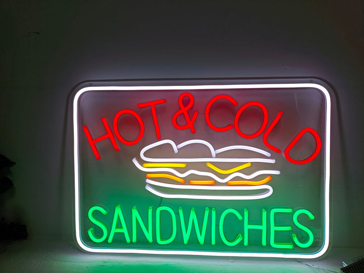 Hot & Cold Sandwiches Neon Sign - GEEKNEON