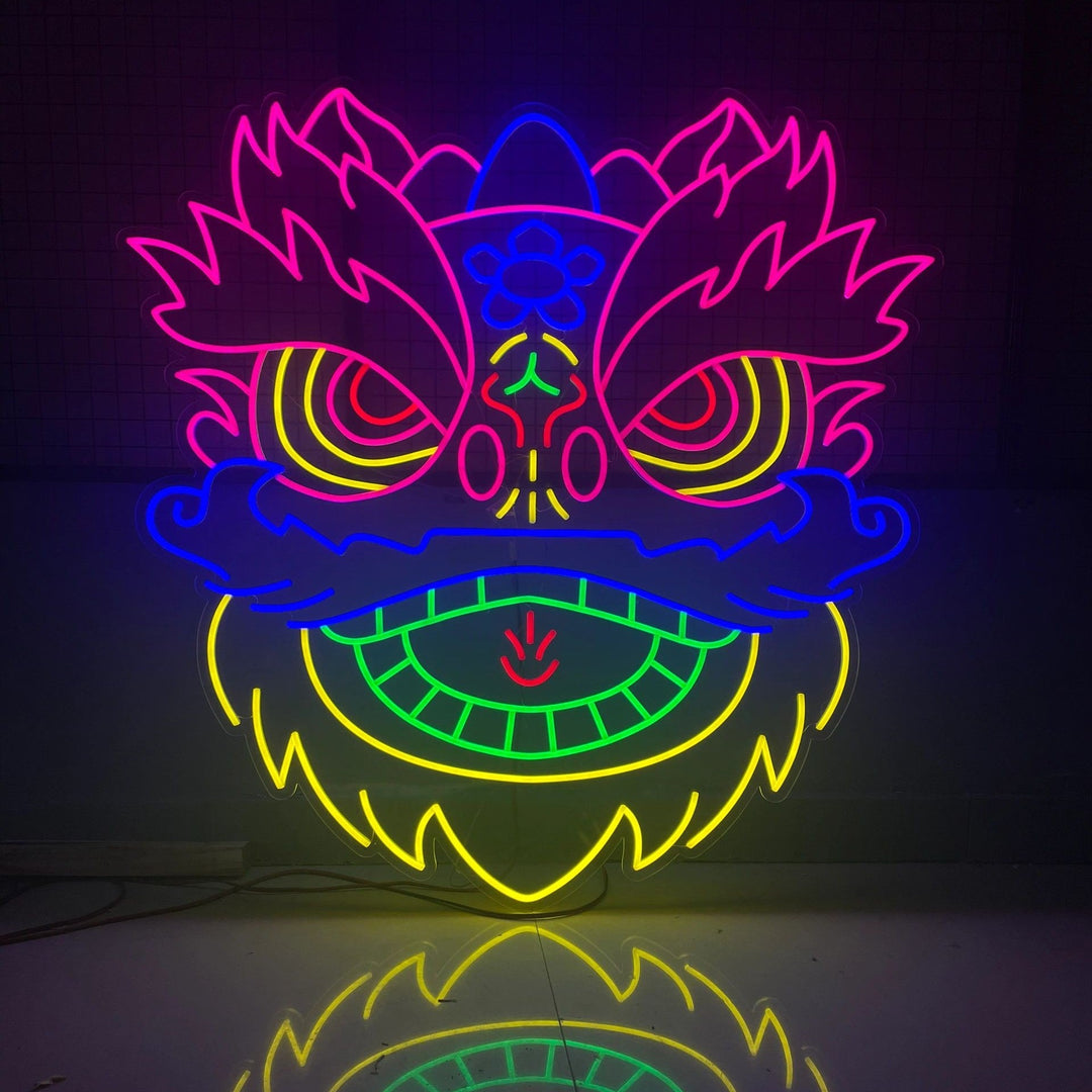 Custom Dragon Face LED Art