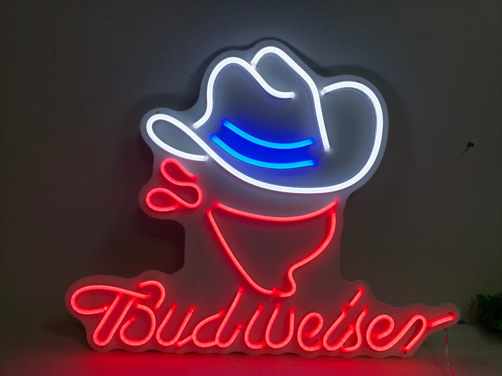 Budweiser Cowboy Neon Sign - GEEKNEON