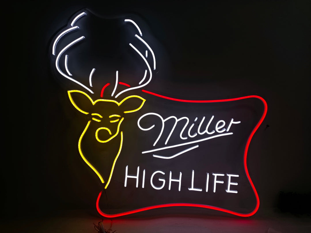 Miller High Life Buck Neon Sign - GEEKNEON