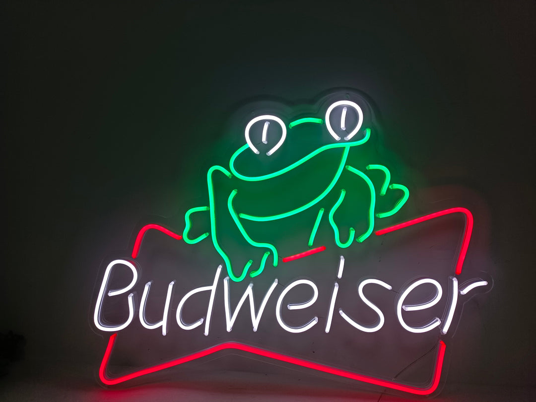 Budweiser Beer Frog Neon Sign - GEEKNEON