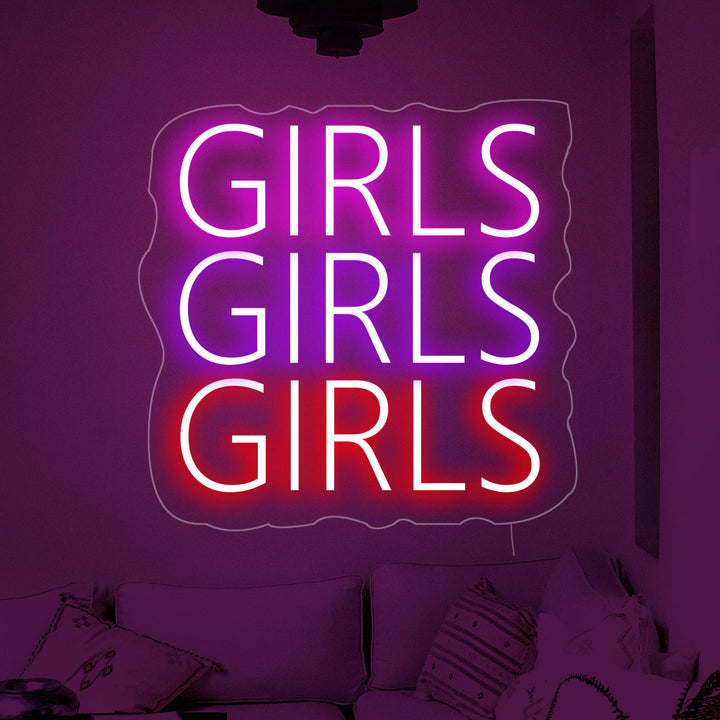 Girls Girls Girls Neon Sign - GEEKNEON