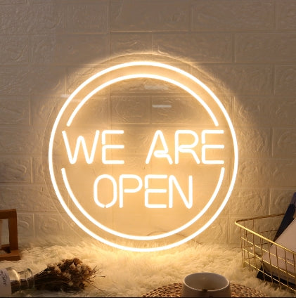 We Are Open Neon Sign - GEEKNEON