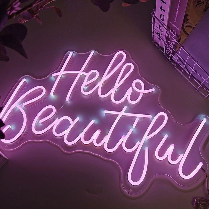 Hello Beautiful Neon Sign - GEEKNEON