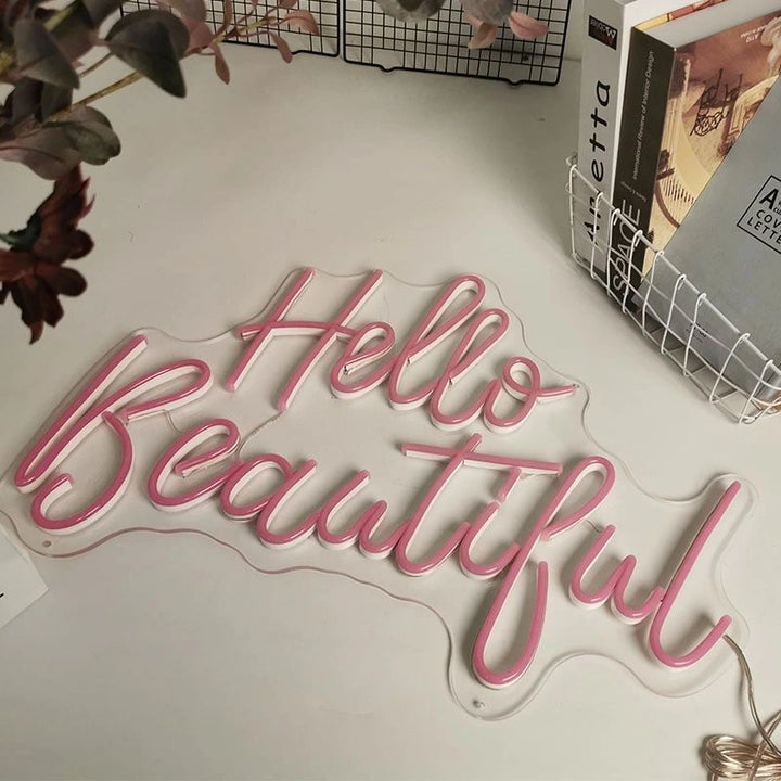 Hello Beautiful Neon Sign - GEEKNEON