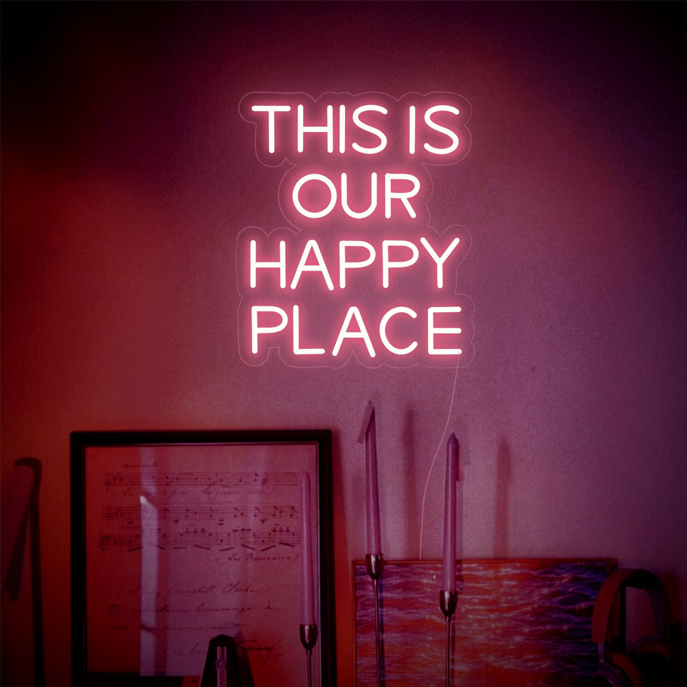 This is Our Happy Place Neon Sign - GEEKNEON