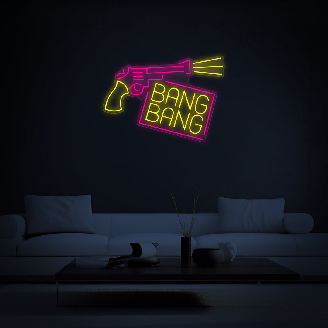 Bang Bang Gun Neon Sign - GEEKNEON