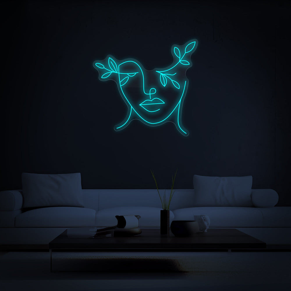 Woman Abstract Face Neon Sign - GEEKNEON