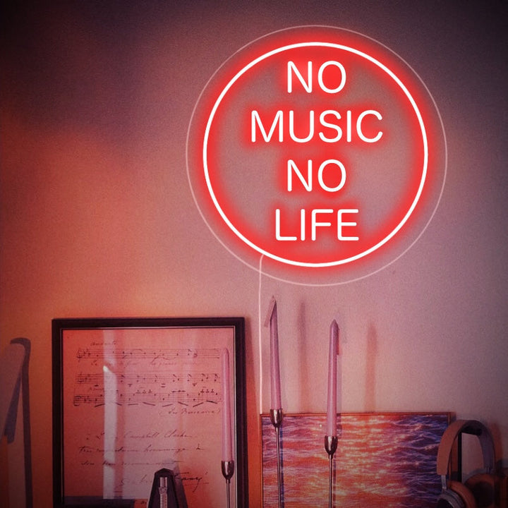 No Music No Life Neon Sign - GEEKNEON