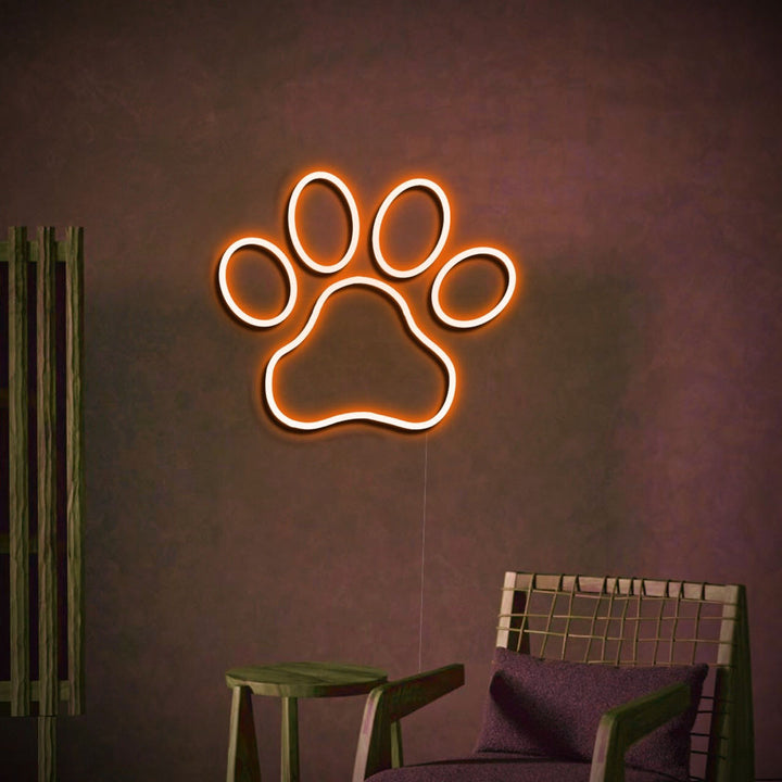 Dog Footprint Neon Sign - GEEKNEON