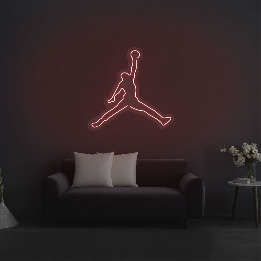 Basketball Court LED Neon Wall Art