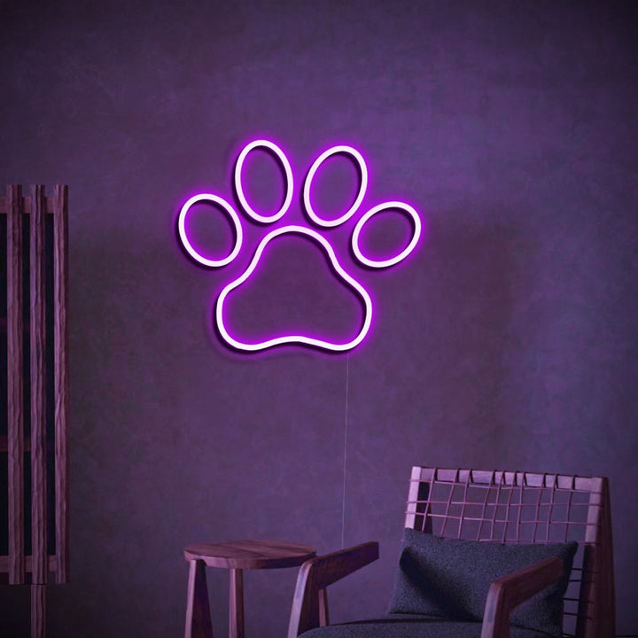 Dog Footprint Neon Sign - GEEKNEON