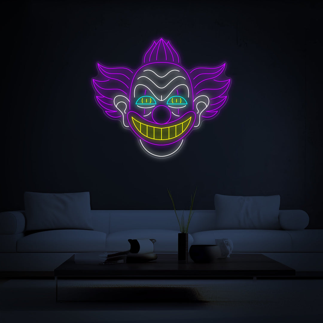 Crazy Clown Neon Sign for Halloween - GEEKNEON