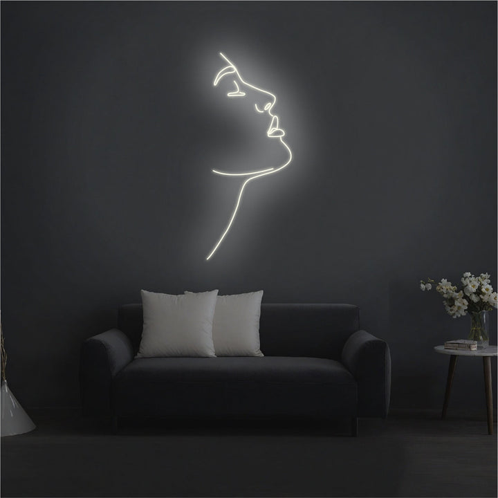 Linear Abstract Face Neon Sign - GEEKNEON