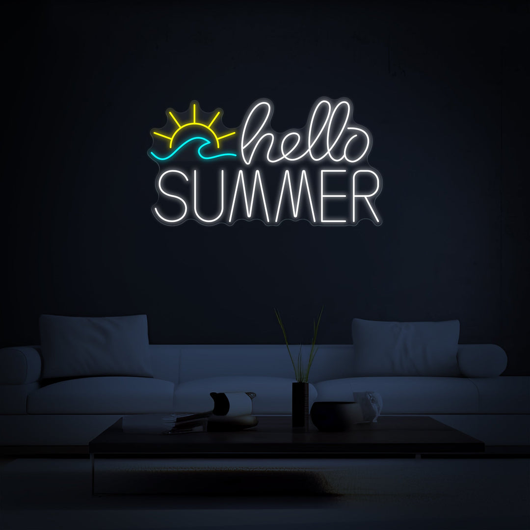 Hello Summer Neon Sign - GEEKNEON