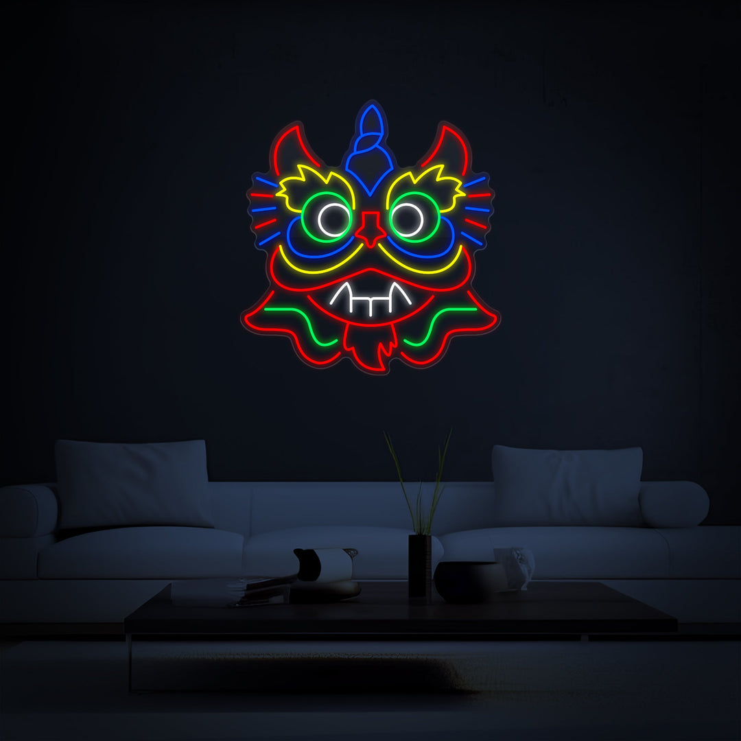 Dragon Face Neon Sign - GEEKNEON